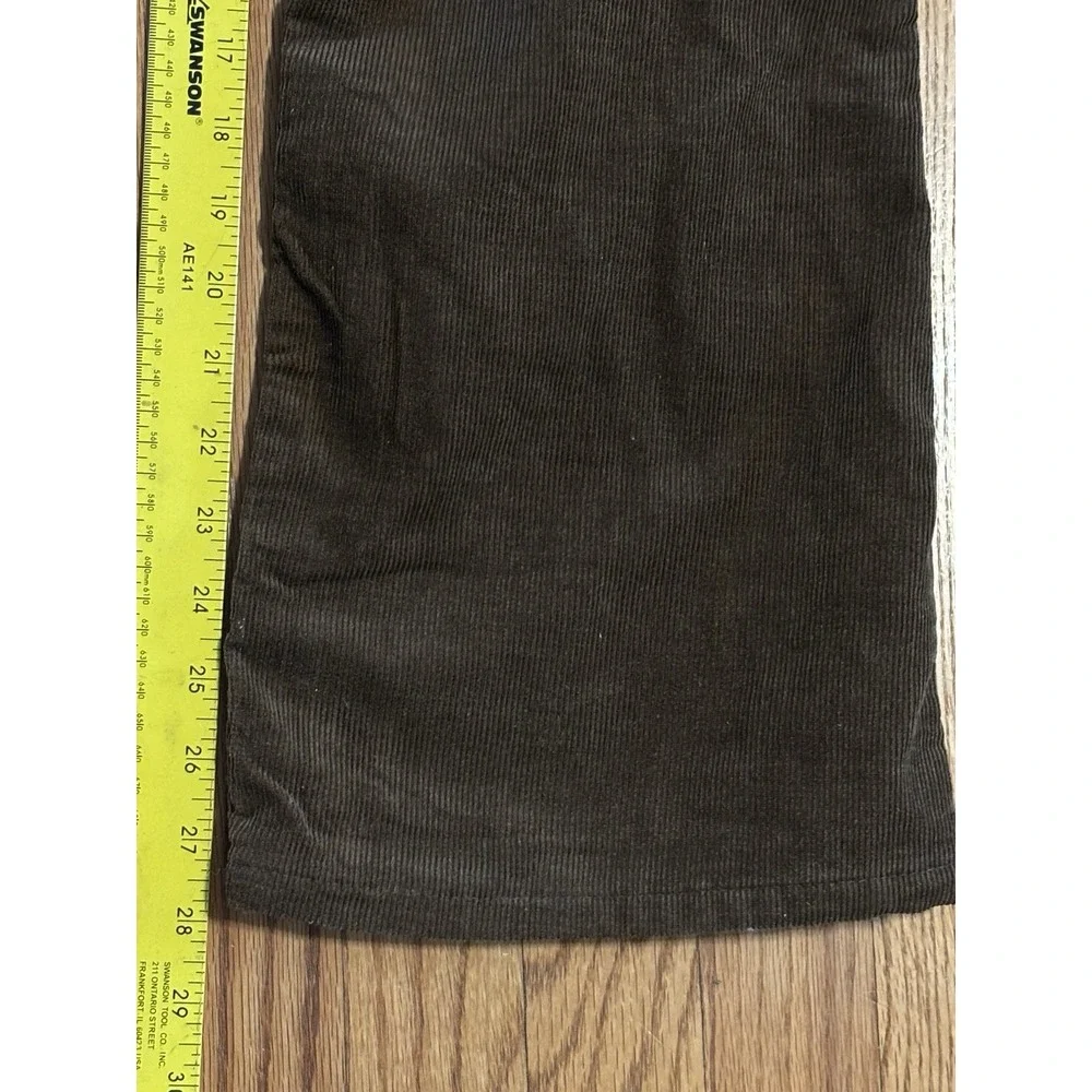 Vtg 70s Corduroy Big Bell Bottom Pants Flare DARK BROWN 31x30 Talon Zipper SEARS